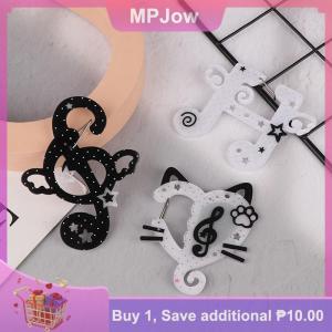 【MPJow】 Cute Note Carabiner Keychain Cartoon Acrylic Keyring Couple Key Holder For Girls Backpack Pendant Bag Charm Lovely Gifts