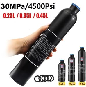 4500Psi /30MPa Pcp Bottle Tank Regulator Valve Paintball Cylinder Tank Bottle Pcp Air Tank Cylinder Aluminum Tank Air Bottle For Co2 Carbon Dioxide Oxygen