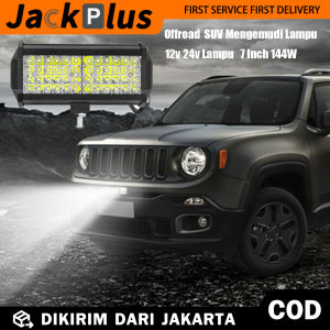 (Dikirim Dari Jakarta) Lampu Tembak Sorot Led Bar Cree Cwl 24 Mata 2 Susun Led Mobil Motor 7 Inch 144W Watt Offroad 12v 24v Lampu Tembak LED Batang Lampu Kerja Banjir Lampu Spot Offroad SUV Mengemudi Lampu Kabut Jeep Truk Suv Lampu Led Mobil