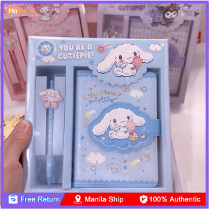 Gift Box Sanrio Student Notebook & Pen Set With Magnetic Buckle Freehome Kawaii Kuromi Mylody KT Hand Ledger Diary