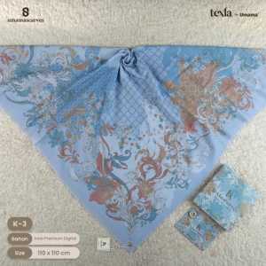 [ Nitaranz ] Umama Texlascarves Box Voal Digital Square Print Terbaru Ukuran 110x110 cm ( FREE BROSS )