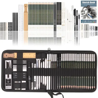 【AA MALL】ชุดดินสอวาดรูป รวม 50/54ชิ้น Sketch Pencil Set Sketching Pencil Set Drawing Pencil Kit Charcoal Pen Sketch Set