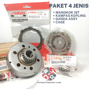 HEMAT PAKET MANGKOK GANDA JUPITER Z 18T + PELAT KOPLING + KAMPAS GANDA ASSY + CAGE JUPITER Z BURHAN BURUNG HANTU / RUMAH MANGKOK KOPLING VEGA ZR VEGA R LAMA VEGA R NEW BARU CRYPTON 5TN / PLAT KAMPAS KOPPLING MANGKOK OTOMATIS JUPITER ROBOT SATU SET 1