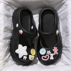 [Free Shipping] WomenS Thick-Soled Clogs New Style Height-Increasing Non-Slip Closed-Toe Sandals Suitable For Home Use Durable For Summer