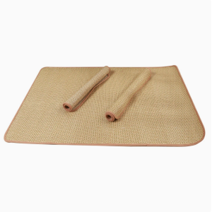 HATELI Cooling Dog Bed Wear Resistant Washable Rattan Mat for Cats Multi Size Breathable Teddy Bear Summer Sleeping Cushion Napping Rest Puppy Ice Pads Breathable Mat