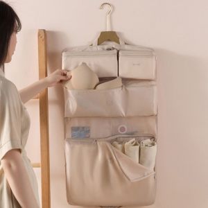 CUNXIN แขวนได้ กระเป๋าเก็บของเดินทาง 6 ใน 1 ความจุขนาดใหญ่ บีบอัดได้ ลูกบาศก์บรรจุเสื้อผ้า ทนทาน ซักได้ กระเป๋าจัดระเบียบสัมภาระ สำหรับบ้าน