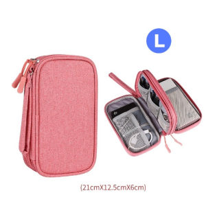 Beg kabel penganjur pelbagai lapisan Pengecas USB Fon telinga Elektronik Wayar PowerBank Gadget Storage