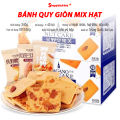 Bánh quy giòn mix hạt dinh dưỡng, hạt hạnh nhân, hạt điều, dừa sấy giòn – 1 thùng. 