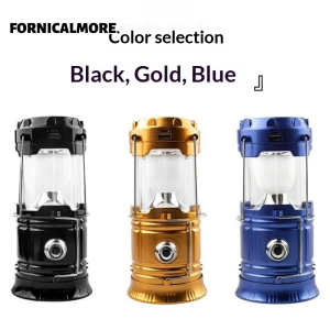 FORNICALMORE Đèn pin năng lượng mặt trời di động pin sử dụng lâu dài đèn LED sạc được cho cắm trại và ngoài trời
