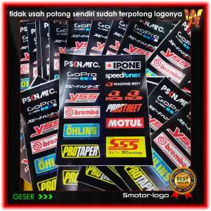 variasi sticker motor helm logo racing pack 1
