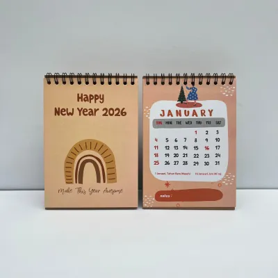 Kalender 2026 Kalender Meja Aesthetic Kalender Meja Ukuran A6 2026/ Kalender A6