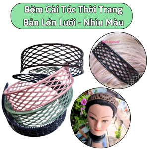 Cài tóc bờm tóc đơn giản nhựa lưới thời trang Nhìu màu sắc.