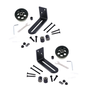 2set Wall Mounted Barn Door Floor Guide Adjustable Sliding Barn Door Guide Hardware for Sliding Barn Door Bottom