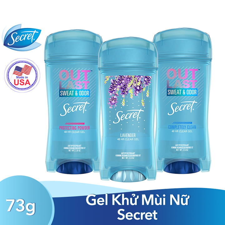 Lăn khử mùi nữ Secret Clear ɡel 73g Lavender I Protecting Powder I ...