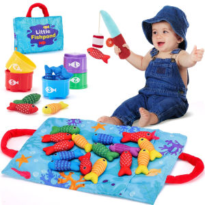 NIKO Cloth Fishing Game Toys Early Education Learning Toys Montessori Toys For Toddler Kids Boys Girls Birthday Gifts Color Sorting Toys