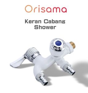Keran Cabang Shower ABS / Kran Air Double Plastik Kamar Mandi Toilet WC 1/2 Inch