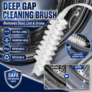 Long Handle Washing Machine Gap Cleaning Brush Crevice Cleaner Laundry Drum Seal Brush Extended Reach Household Cleaning Tool Portable Cleaner