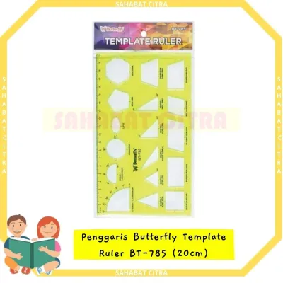 PENGGARIS TEMPLATE RULER BT-785 BUTTERFLY 圆形的尺子