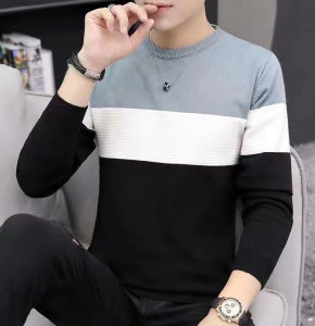 (ALN1) Áo Len Nam Cao Cấp Phối Màu Trẻ Trung Thời Trang - Áo len nam dài tay phong cách Hàn Quốc