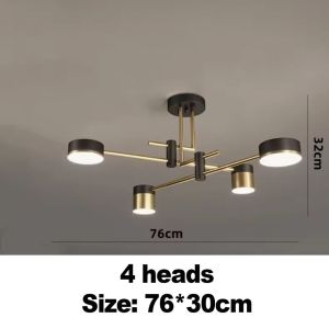 Modern Bagong modelo Chandelier House Apartment Light Black Gold Mid-Century Style Ceiling Fixture