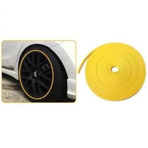 List Pelindung Velg Mobil Warna KUNING Bahan Karet Panjang 8 Meter Termasuk Double Tape BARANG BAGUS