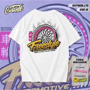 OUTSIDE kaos Velg mobil street racing Kaos Otomotif JDM STREET