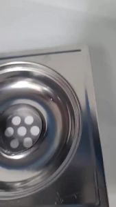 Nắp Bầu Thoát Sàn Inox 430-1T5- Gân Lớn 15x15x3.7cm – Nắp Thoát Nước Nhà Tắm Chắn Rác Dễ Vệ Sinh