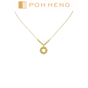 Poh Heng Jewellery 22K Dazzling Willow Necklace in Yellow Gold[Price By Weight]