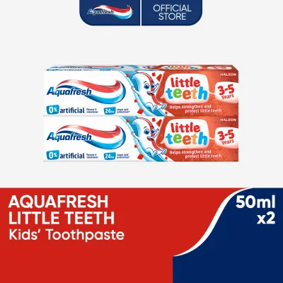 Aquafresh Little Teeth Kids Toothpaste 50ml (3-5 Years Old) Twin Pack