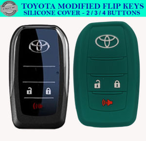 CC TOYOTA Modified Flip Car Keys Silicone Cover for 2 / 3 / 4 Buttons