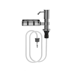 Kitchen Sink Soap Dispenser Organizers with 120cm Silicone Tube Storage Basket for Kitchen Bathroom