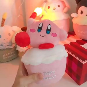Kuromi Birthday Cake Shape Toy Anime Kirby Melody Big Ear Dog Stuffed Toy Glowing Singing Sanrio Plush Doll Kawaii Birthday Gift