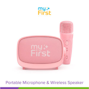 myFirst Voice 2-Portable Singing Wireless Speaker With Voice Change AI Filters Modern Microphone