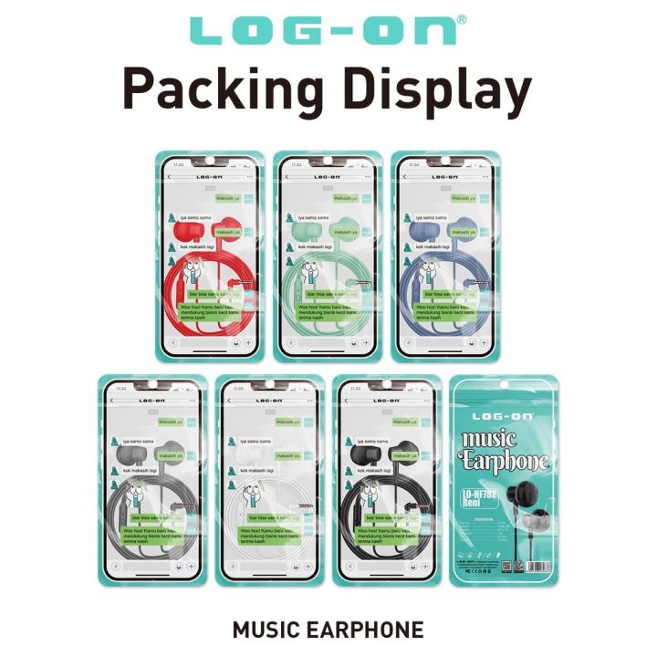 LOG ON HEADSET LO-HF782 RENI WIRED MUSIC EARPHONE
