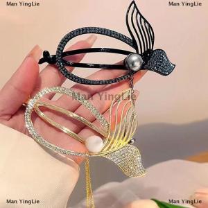 [COD] Man YingLie Braided Bow Hair Clips Butterfly Hairpin Ponytail Buckle Hair Pin Claw Korean Accessories