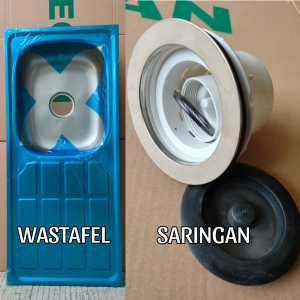 SINK/WASTAFEL/BAK CUCI PIRING STAINLESS 96 CM+AFUR SARINGAN+SELANG PEMBUANGAN+KRAN AIR CROME KOMPLIT MURAH