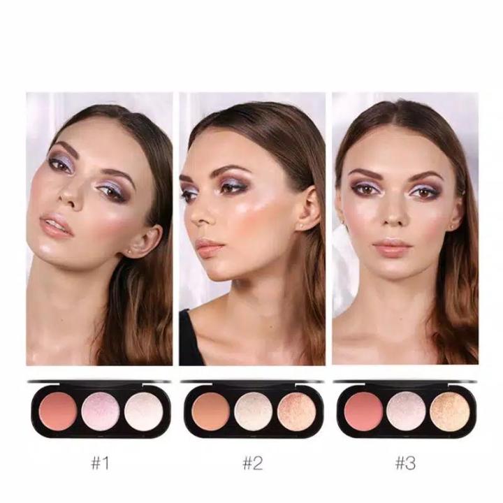 Blush On FOCALLURE Highlighter Palette Original Import