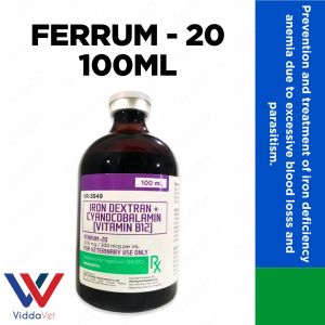 Ferrum 20 100ml Promote Healthy Blood Circulation in Animals  Ferrum 20 for Animals
