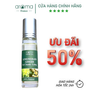 Dầu Thảo mộc Aroma Sả Chanh Gừng  giảm đau đầu giải cảm lạnh  đuổi muỗi  9ml