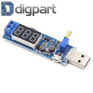 Converter USB Step Up Down DC-DC 5V ke 1.2 -24V dengan LED Digital