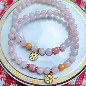 Premium Grade Pink Nephrite Jade Bracelet (2 Types to Choose)