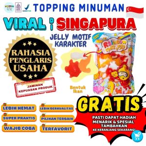 Jelly Motif Karakter Topping Minuman - Jelly Bentuk Ikan Cocok Untuk Semua Minuman | Popping Boba Meletus Pecah Dimulut Nata Jelly