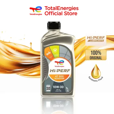 TotalEnergies Hi-Perf 4T 500 Scooter 10W-30 1L Premium Mineral Engine Oil for Scooters and Gearless 2-Wheelers