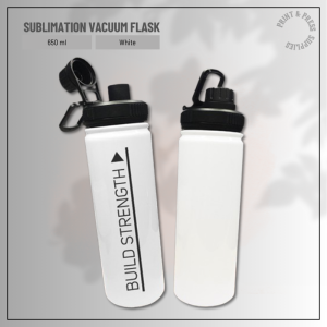 PP Supplies- 22oz White Sublimation Coated Vacuum Flask Water Tumbler 650ml