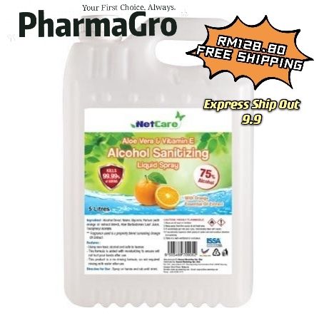 Netcare 75% Alcohol Hand Sanitizer Refill 5L [Ready to use] | Lazada