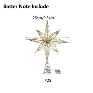 Star Christmas Tree Topper Lighted with Built-in Rotating Magic Ball Christmas Decoration for christmas tree LED Treetop Projector for Crown Christmas Tree Xmas/Holiday/Winter Home Wonderland Party Ornament