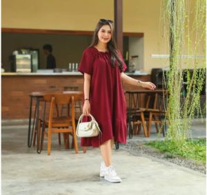 Promo daster fuji crincle Airflow Premium Terbaru Termurah/Daster laura Crincle/Dress Fuji Kekinian/Dress Crincle Daster Fuji Viral/Home Dress Viral