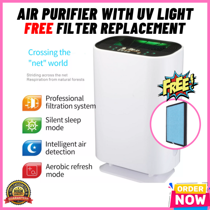 Digital Air Purifier with Hepa Filter and UV Light Air Purifier with UV Lamp Air Purifier with Remote Control Air Cleaner Air Sterilizer Negative ION Air Purifier Smoke Free AIR PURIFIER