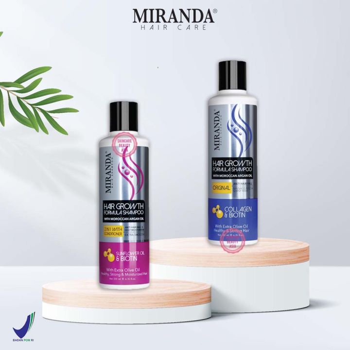 MIRANDA Hair Growth Biotin Shampoo (Perawatan Rambut Rontok) Collagen