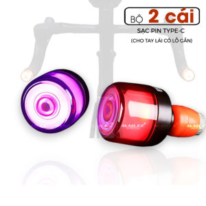 Đèn LED Gắn Lỗ Ống Tay Lái Xe Đạp cho đường kính lỗ 15-23mm Sạc Type-C 6 Màu An Toàn Ban Đêm - KAVISOTA